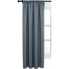 WOLTU VH5882sfgr 레일용 크루즈반드 250g/m2 헤비 블랙아웃 커튼 열 커튼 거실 주방용 135x175cm, 단일옵션