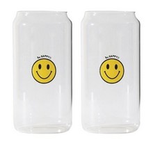 제이테이블 해피 스마일 맥주잔 500ml, 2개