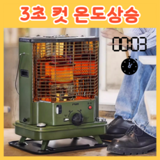 웜텍 대용량 반사식 난로 캠핑 난로 팬히터 곤로 전기 히터 등유 이동식 야외용 낚시, 1개, 카키