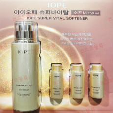 아이오페 슈퍼 바이탈 에센셜 소프너 150ml + 54ml+ 올림생활 향균티슈 추가 구성, 소프너 150ml + 18ml x 3, 1개 - 바이탈에센셜