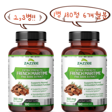 피크노제놀 효능 갱년기영양제 프랑스해안 소나무추출물 350mg 180캡슐 2병 or 3병[미국산], 3통, 180정