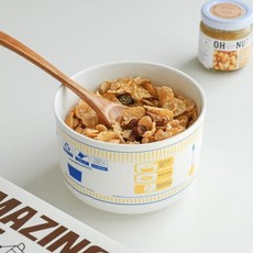 도자기 컵라면 용기 라면기 시리얼 요거트볼 800ml 뚜껑그릇 라, 포터리 라면기 (그린), 1개