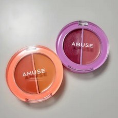 [총2개] 립 앤 치크 헬시 밤 크림 글로우 메이크업 컬러풀 생기 AMUSE, 1세트, 02 망고밤 + 04 포도밤