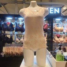 비비안 흡습성 통기성 최고! 부드러운 인견 레이스 런닝 스킨칼라