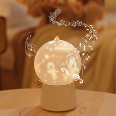 터리 잠자리분리 아기천사 우주 회전 별무드등 가정용 미러볼 별빛 천장 은하수, 아기천사 핑크