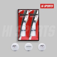 던롭 스릭슨 디스턴스 6구 2피스 골프공 화이트 하프더즌, 6구-화이트