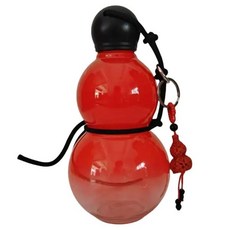 러닝물병 중국 레트로 영감 조롱박 물병 대용량 스포츠 게임 플레이어용 여행 800ml, [04] Red 800ml, 1개