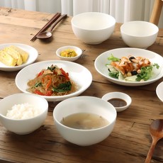 Iwayenstory碗 白色 2人餐具組 10入, 單色, 5種餐具, 1組