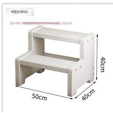 사람용 계단 발판 층계 나무 스텝 사다리 턱 받침 디딤대, Q_가로 50 세로 40 화이트 2겹, 1개
