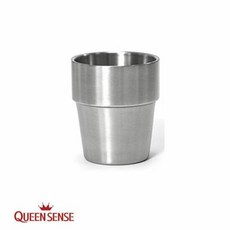 퀸센스 컵 2중 물컵 이중스텐물컵 대형 1P, 단품