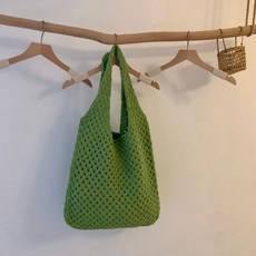 앨오앤지 안늘어나는 메쉬 니트 에코백