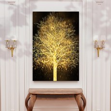황금 돈나무 액자 부자 되는 그림 거실 인테리어, 02.골든돈나무(골드)