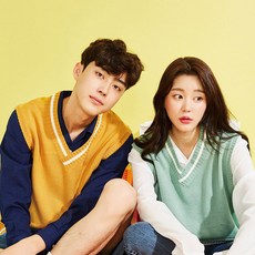 네스파 에번 니트 조끼 브이넥 오버핏 남여공용
