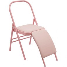 요가보조의자 요추등받침이 있는 요가의자 요가연습 균형의자 균형잡힌 물구나무서기 훈련도구 요가기구 요가스튜디오 사무실용 메탈폴딩의자 블랙, Pink, 1개