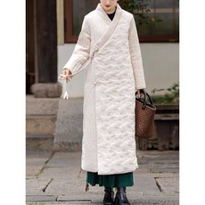 누빔 두루마기 마고자 롱 겨울 코트 개량 저고리 한복 여자 누빔저고리 어른한복, L 화이트, 상세 페이지 참고