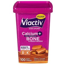 Viactiv Calcium plus Vitamin D Supplement Caramel 비액티브 칼슘 플러스 디 보충제 카라멜 100개입 2팩