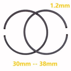 전기톱 트리머 브러시 커터 송풍기 엔진 부품용 피스톤 링 1.2mm 30mm 31mm 32mm 33mm 33.3mm 34mm 35mm 37mm 38mm 2, 06 33mm x 1.2mm, 한개옵션1, 1개
