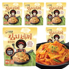 [다만세푸드] 아워홈 김치세끼 볶음김치 80g x 5개 / 반찬 김치볶음