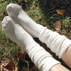 착한새 긴 롱 골지 도톰 겨울양말 니삭스 여성여자패션 마델 삭스(socks)
