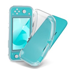 WHskyee Switch Lite용 케이스 커버 클리어 TPU 투명 보호 소프트 실리콘 케이스 황변 방지 박형 TPU 클리어 전체 투명 내충격 기포방지 오염방지