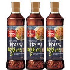 [UNIQ] 100% 자연재료!! CJ하선정 멸치액젓800g, 800g, 3개