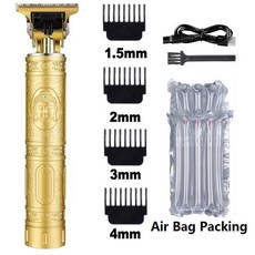 전동눈썹정리기 눈썹바리깡 T9 남성용 전문 무선 헤어 바리깡 이발기 0mm 수염, 08 Gold Buddha, 08 Gold Buddha