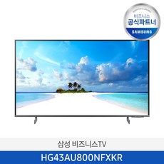 삼성 43인치 4K UHD 스마트 비즈니스 TV HG43AU800NFXKR 사이니지 1등급 호텔 티비 스탠드형/, 스탠드형(기본_삼성무료설치)