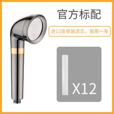 스테인레스 정수 녹물제거 염소제거 샤워기 필터내장 샤워헤드 수압상승샤워기 (필터12개 포함), 샤워헤드 + 필터 12개개