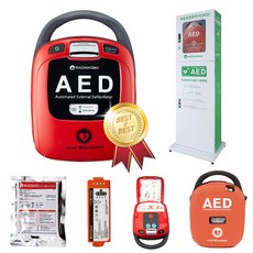 라디안 AED HR-503KT 심장제세동기 스탠드보관함 풀세트, 심장제세동기HR-503KT+스탠드보관함HR-50A, 1개