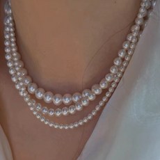 진주목걸이3mm