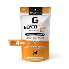 VetriScience Glycoflex 3 임상적으로 입증된 개용 고관절 및 관절 보조제 - 글루코사민 MSM 녹색 입술 무스를 함유한 최대 강도의 개 보조제, Capsule, 3개 - 글라이코플렉스3