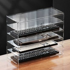 키보드진열대 투명 아크릴 전시대 수납 캐비닛 선반, 1개, 6단 높이525MM(옵션사진참고)