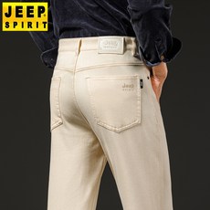 JEEP SPIRIT 지프 스피릿 청바지 남자 뉴 패션 가을 겨울 새로운 디자인 바지 면 탄성 팬츠 캐주얼 느슨한 직선 스트레이트 원단 허리 두꺼운 남성 청바지 J8039