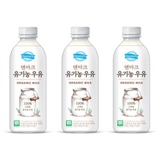 덴마크 유기농 우유, 3개, 750ml
