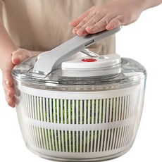 펌프형야채탈수기 프레스식 샐러드 탈수 및 물건조기 야채세척 탈수세척 및 배수바구니 가정용, 1개, 흰색