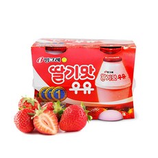 ★아이스박스★빙그레 딸기맛 우유 240ml4, 단일상품