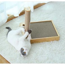  수직 고양이 스크래치 보드 마루캣 침대 중대형 소파, 원목 사각  스크래치 