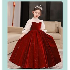 크리엔딩 주니어 여아 크리스마스 성탄절 아동드레스 연주회 긴소매 선물 341