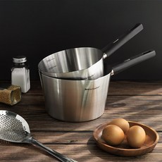 국산 스텐 인덕션 겸용 편수냄비 계량눈금 라면냄비 누들팬 2size, 1개, 실버, 18cm