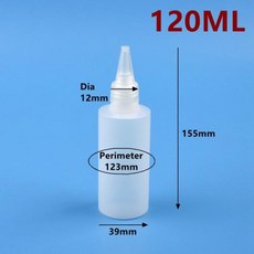 식품 등급 플라스틱 압출 병 재사용 접착제 도포기 리필 가능한 스퀴즈 병 점안액 공예 도구 10 ml 30 ml 60 ml 100 ml 120ml