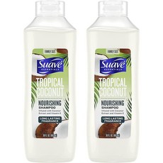 Suave Essentials Shampoo 수아브 에센셜 샴푸 트로피칼 코코넛 30floz 887ml 2팩
