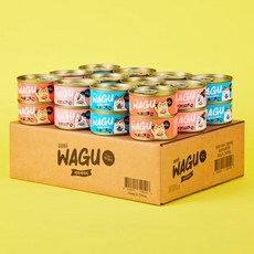 3651 와구캔 고양이 간식 습식캔 버라이어티팩 85g X 24개, 닭가슴살 핑크라벨 24개