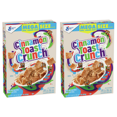 Cinnamon Toast Crunch Cereal Whole Grain 시나몬 토스트 크런치 식사대용 시리얼 824g(29.1oz) 2팩, 단일상품