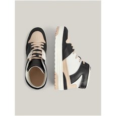 TOMMY HILFIGER PREMIUM HIGH-TOP BASKETBALL SNEAKERS FW0FW07565YBH Ancient White