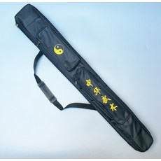 죽도집 검낭 태극 무술 옥스퍼드 칼집 두꺼운보호 캔버스 더블층 자수 기계 국다용도, T17-블랙 108CM기본 단층 패키지 인쇄 자수가 아