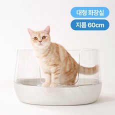 냥쌤 투명 화장실 화이트, 단일속성