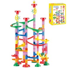 80/105/109PCS 세트 대리석 실행 파이프 라인 레이스 트랙 롤 공 3D 빌딩 건설 블록 게임 완구 선물 어린이를위한 어린이, 109PCS_2