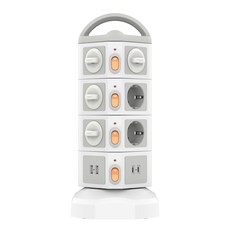 Soopii 4000W고용량 14구 USB 멀티탭 배선차단 캠핑 타워 안전 멀티콘센트 2M TPS14, 1개, 상세페이지 참조