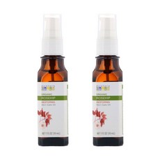 Aura Cacia 아우라카시아 오가닉 리스토어링 로즈힙 오일 Organic Restoring Rosehip 1oz(30ml) 2팩, 1개