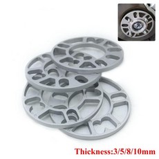 알루미늄 범용 자동차 휠 스페이서 심 플레이트 3mm 5mm 8mm 10mm 4x100 4x114.3 5x100 5x108 5x114.3 5x120 에 적합 1, Thickness 3mm
